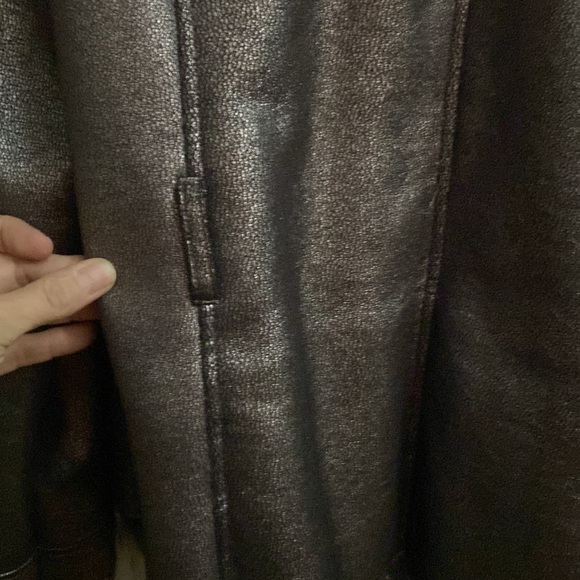 Faux fur faux leather studded jacket coat - Picture 6 of 6